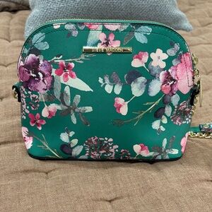 Steve Madden Teal and Pink Floral Crossbody Bag